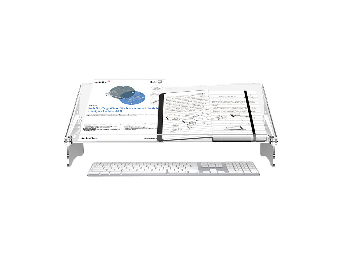 Dokumentenhalter Addit ErgoDoc® 400, verstellbar - aus transparentem Acryl